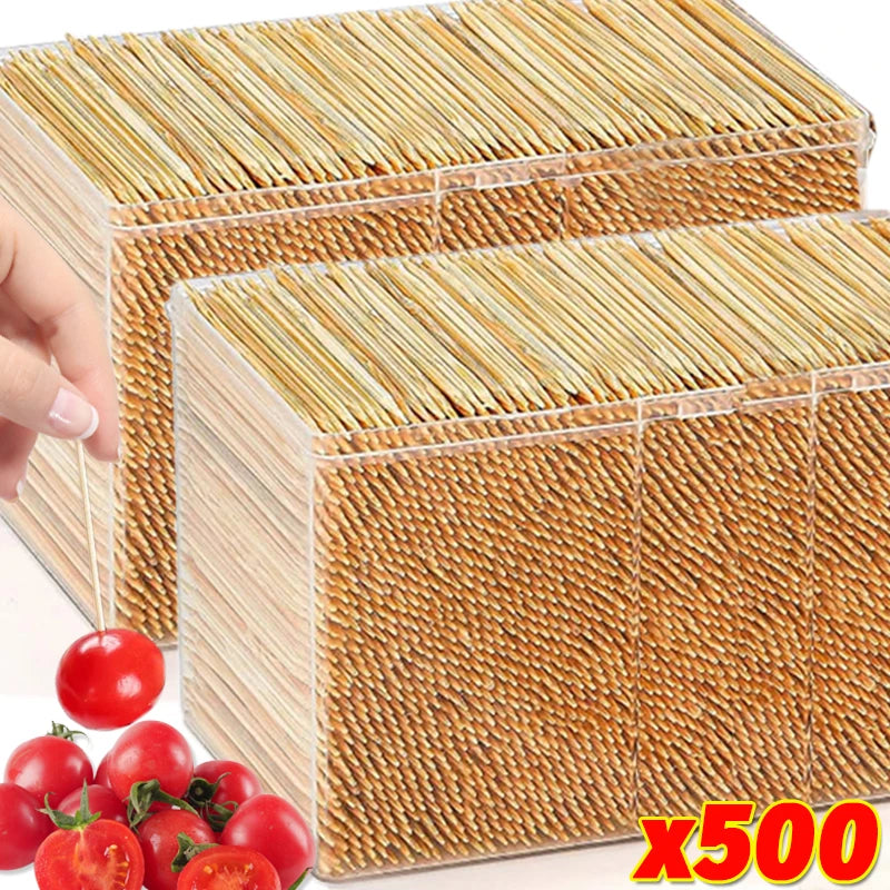 Bamboo Toothpicks Double Headed 500x