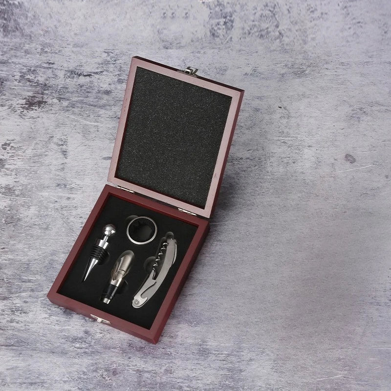 Bamboo Wine Opener Kit 4pcs set