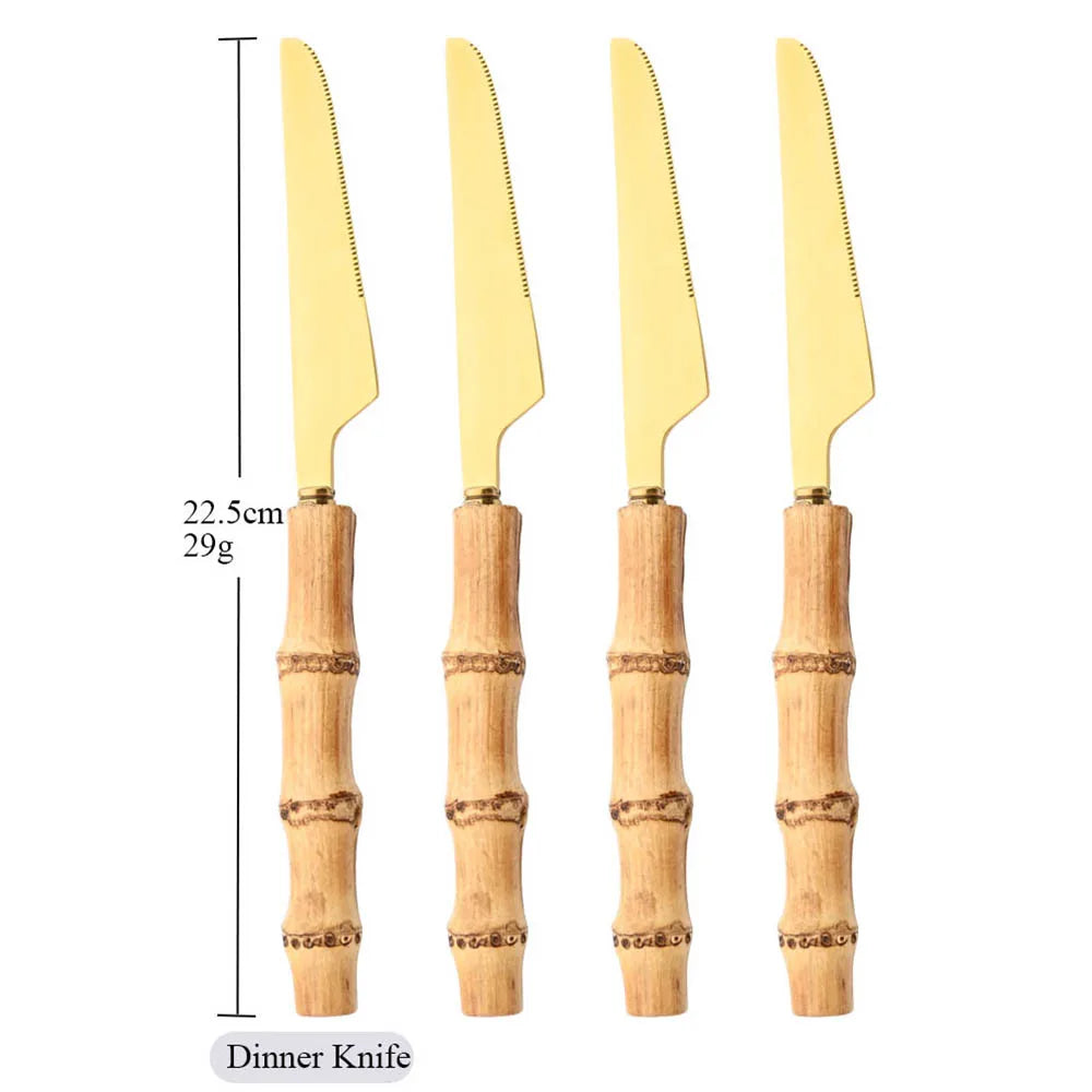 Bamboo tableware set 4/20pcs