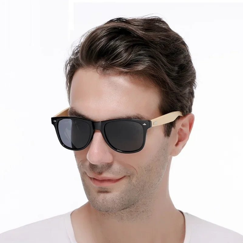 Bamboo Sunglasses Men Women Classic UV400 Non-Polarized