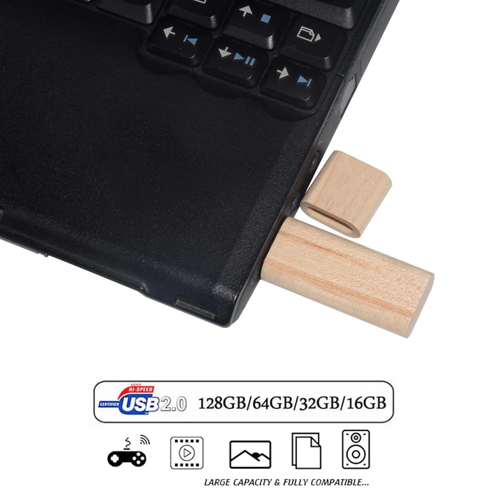 Bamboo Wooden USB Flash Drive 4GB 8GB 16GB 32GB 64GB 128GB