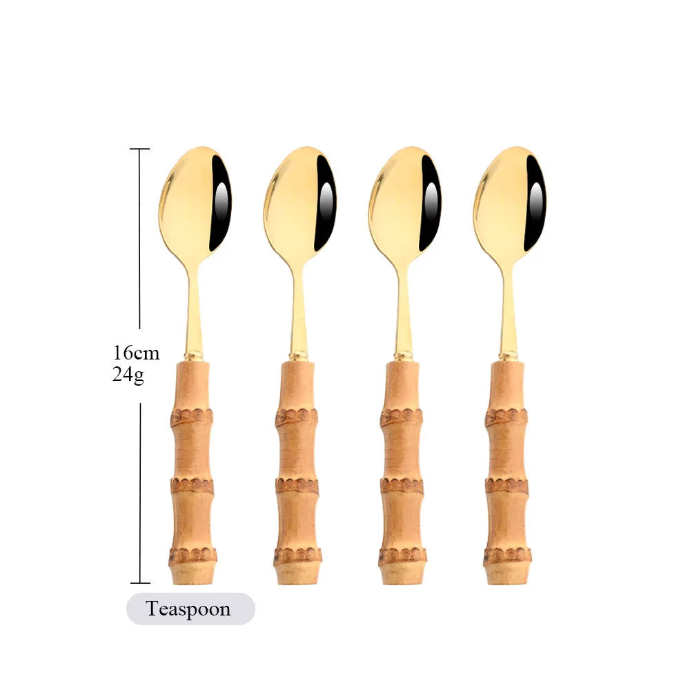Bamboo tableware set 4/20pcs