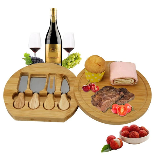 Bamboo Cheese Board Set