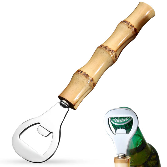 Bamboo bottle opener