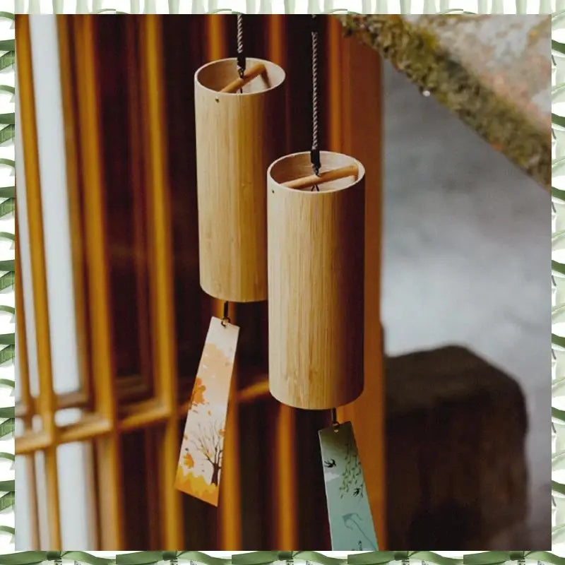 Bamboo Windchime Winter Style Outdoor