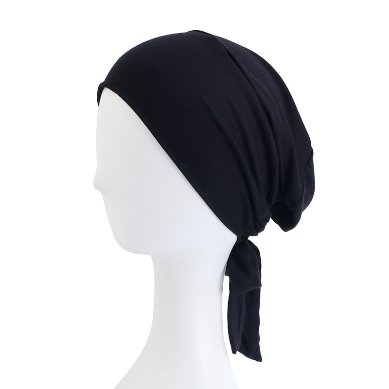 Bamboo cotton Pre-Tied Scarf, Turban Women between 54 models