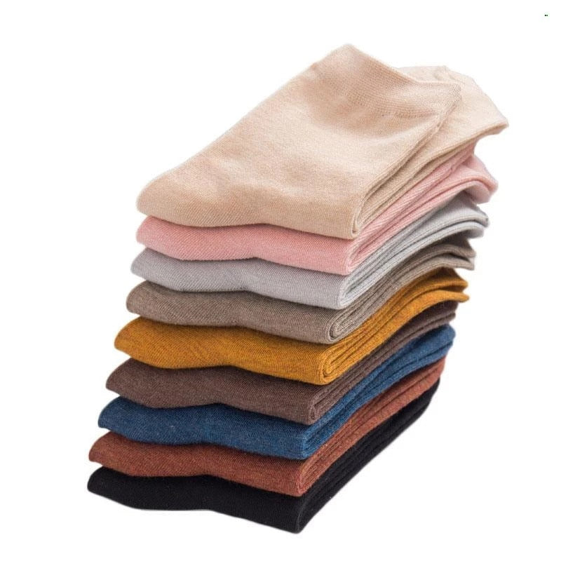 Bamboo Fiber Socks Women's 5 Pairs Colorful