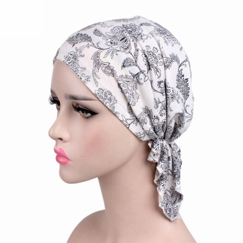 Bamboo cotton Pre-Tied Scarf, Turban Women between 54 models