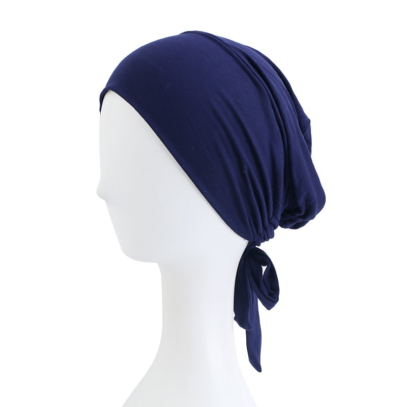 Bamboo cotton Pre-Tied Scarf, Turban Women between 54 models