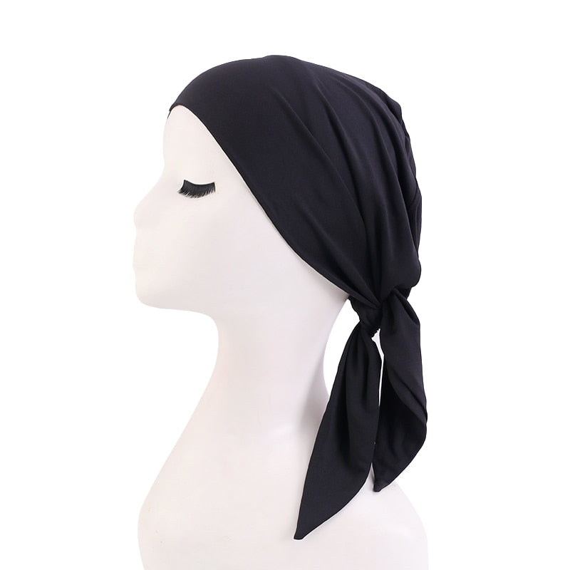 Bamboo cotton Pre-Tied Scarf, Turban Women between 54 models