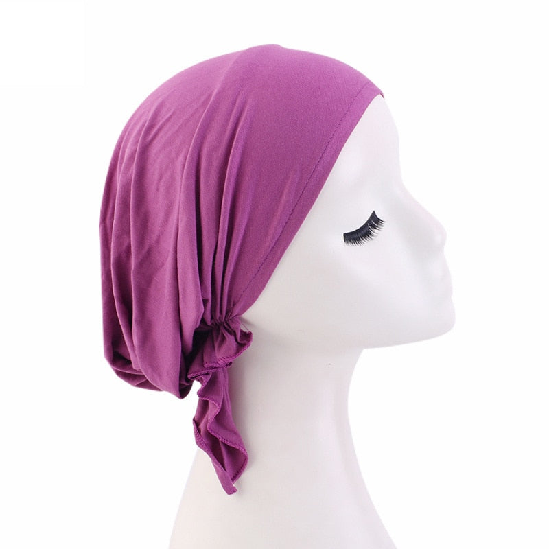 Bamboo cotton Pre-Tied Scarf, Turban Women between 54 models