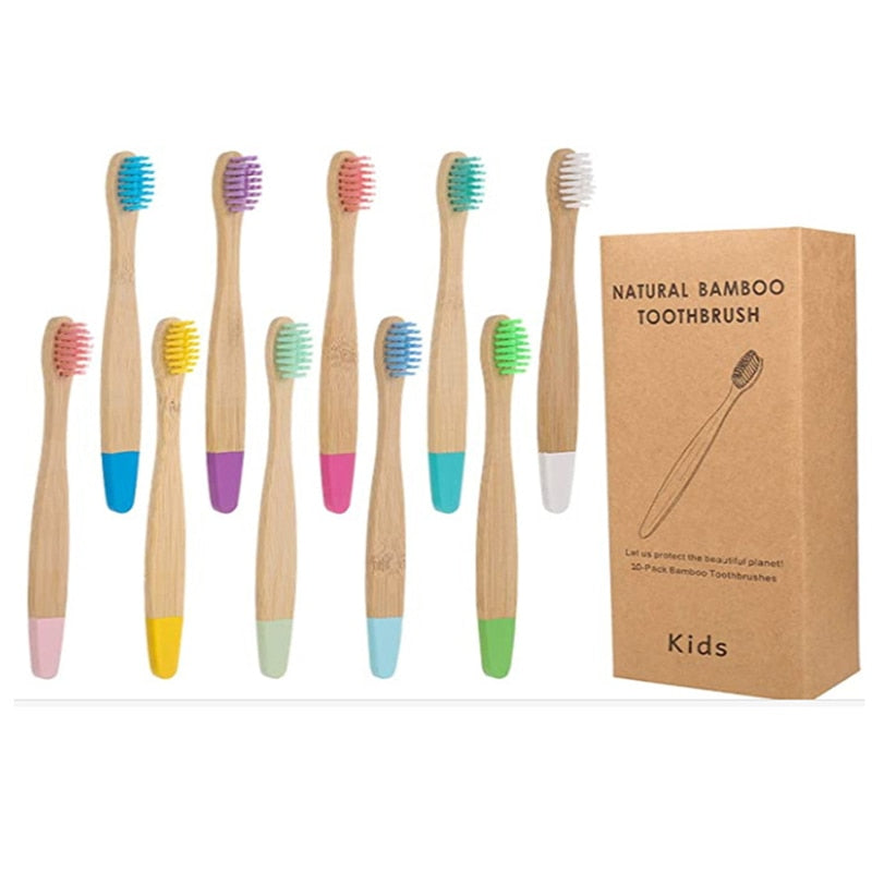 5/10 pcs Organic Children's Bamboo Toothbrushes