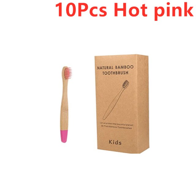 5/10 pcs Organic Children's Bamboo Toothbrushes
