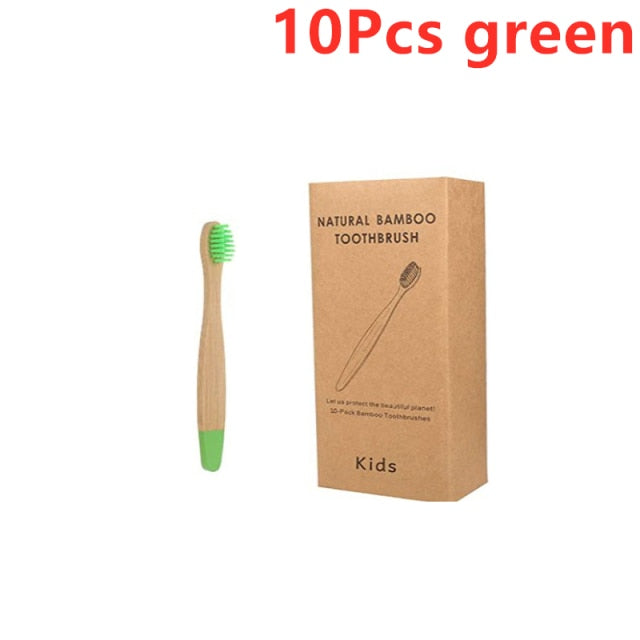 5/10 pcs Organic Children's Bamboo Toothbrushes