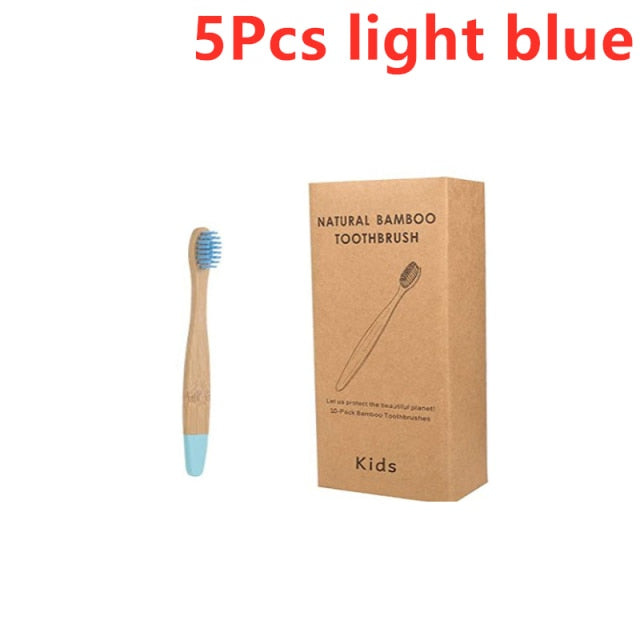 5/10 pcs Organic Children's Bamboo Toothbrushes