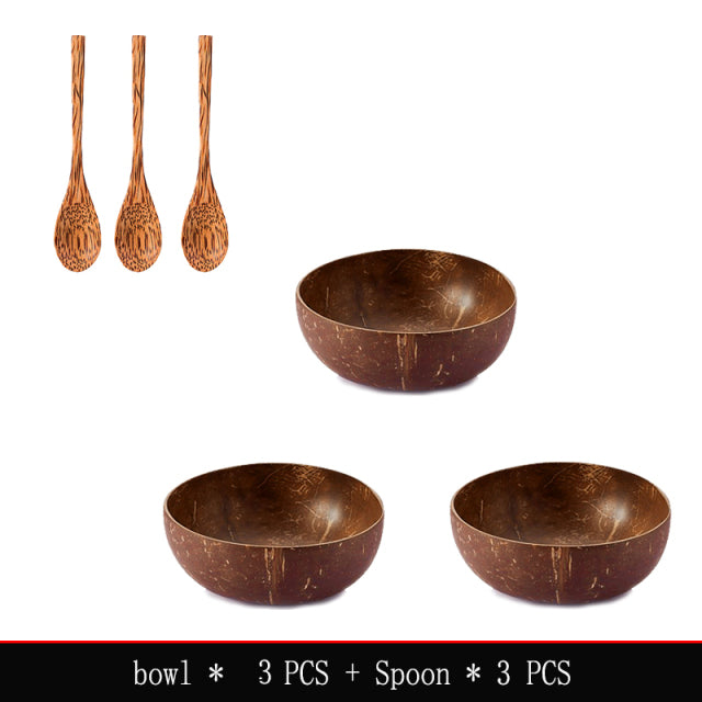 Coconut Bowl Handmade Wood Spoon 12-15cm
