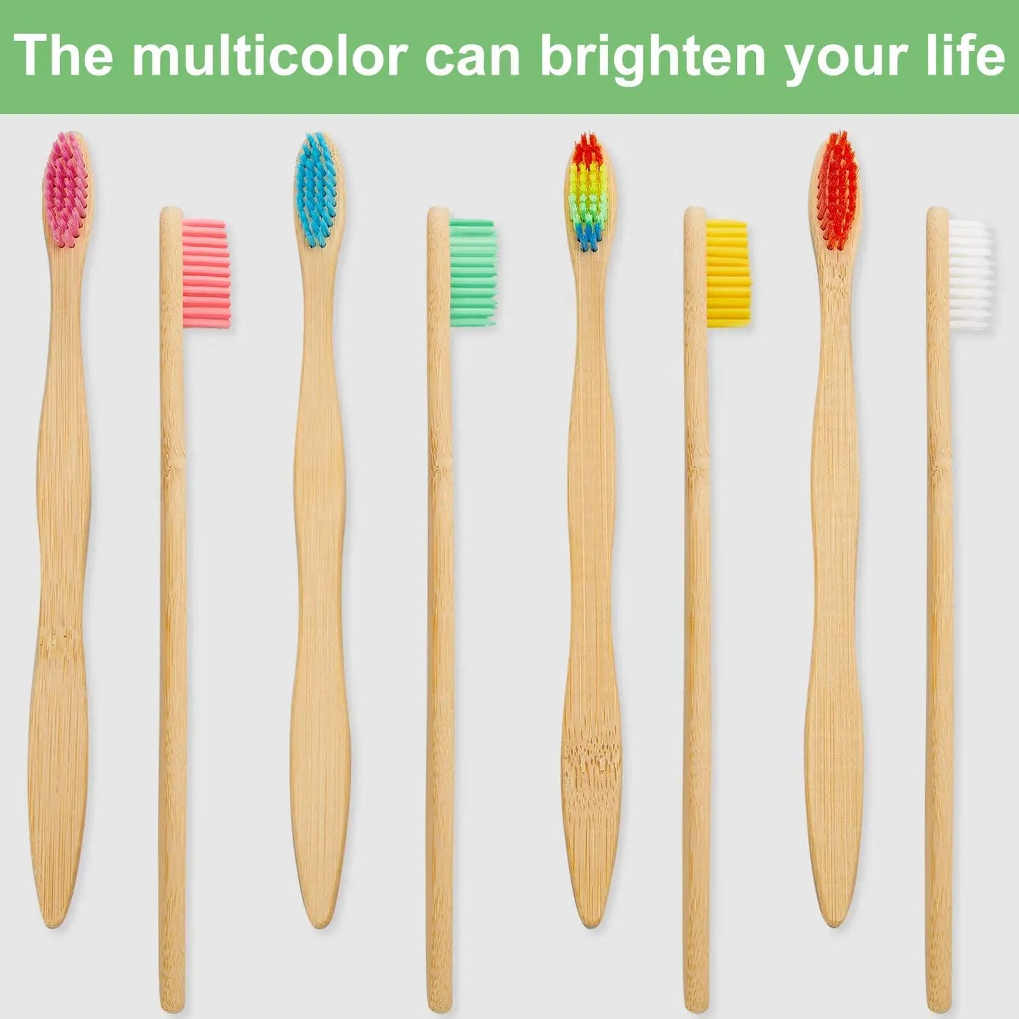 10 Pcs Bamboo Toothbrushes