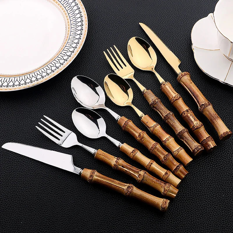Bamboo Tableware sets 24pcs