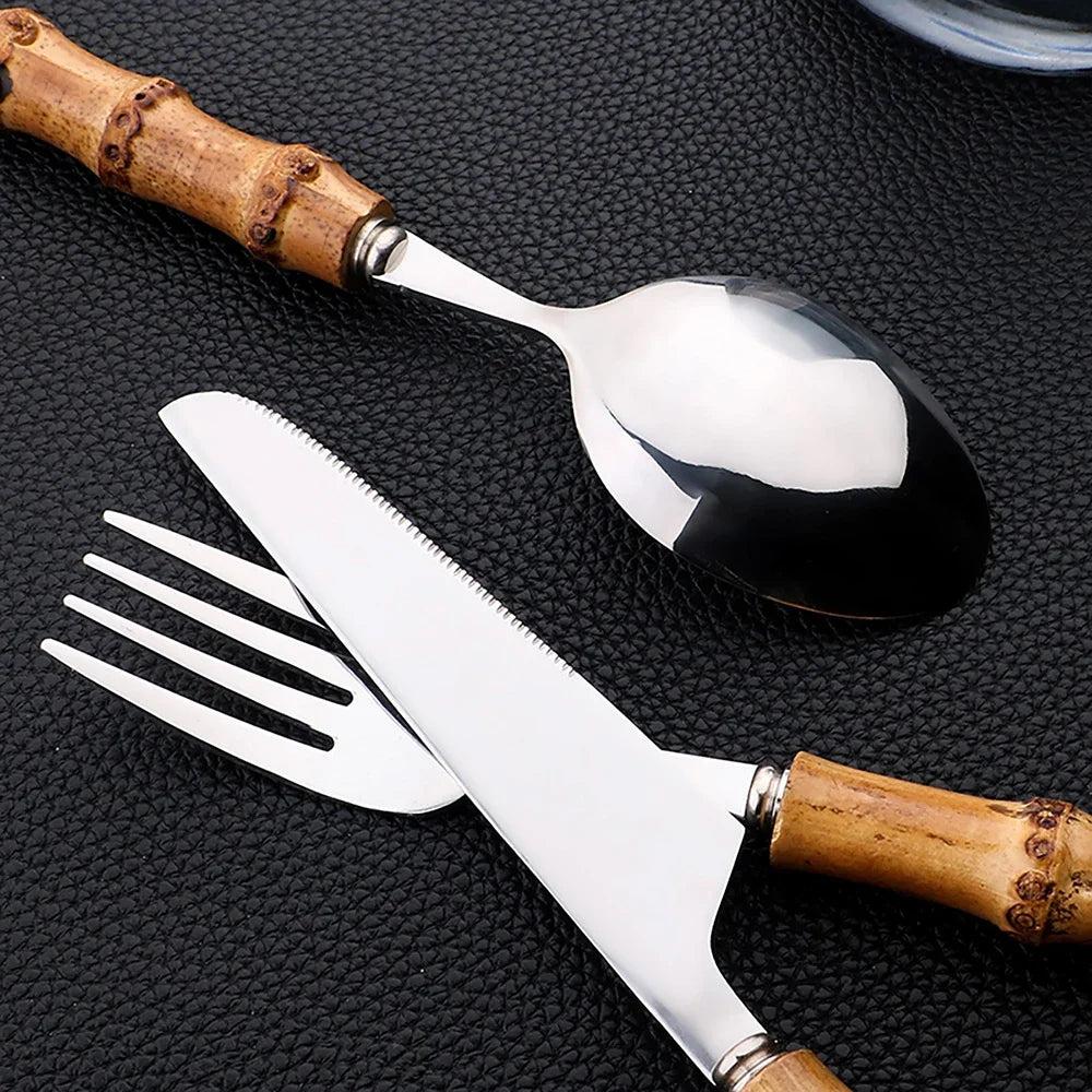Bamboo Tableware sets 24pcs