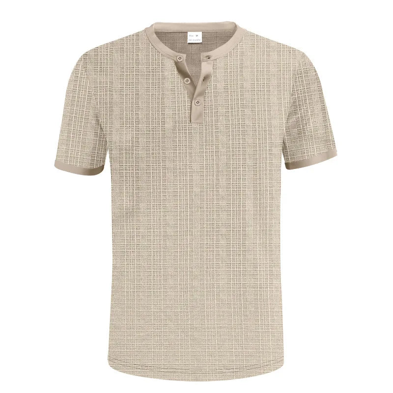 T-shirt men short sleeve imitation hemp bamboo