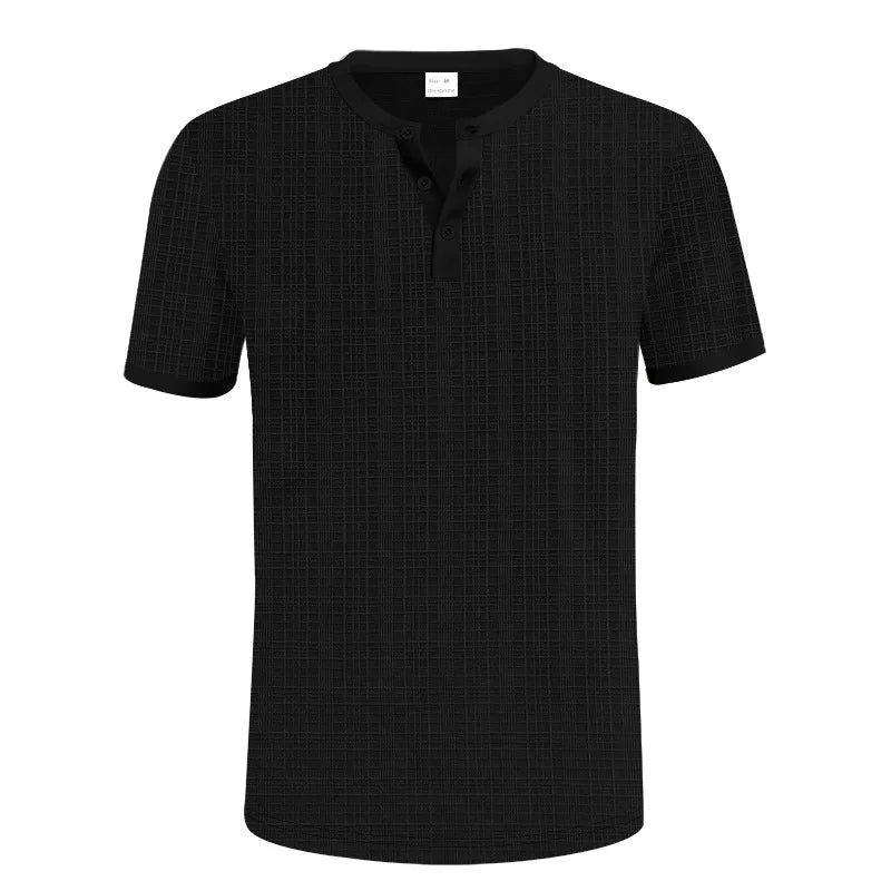T-shirt men short sleeve imitation hemp bamboo
