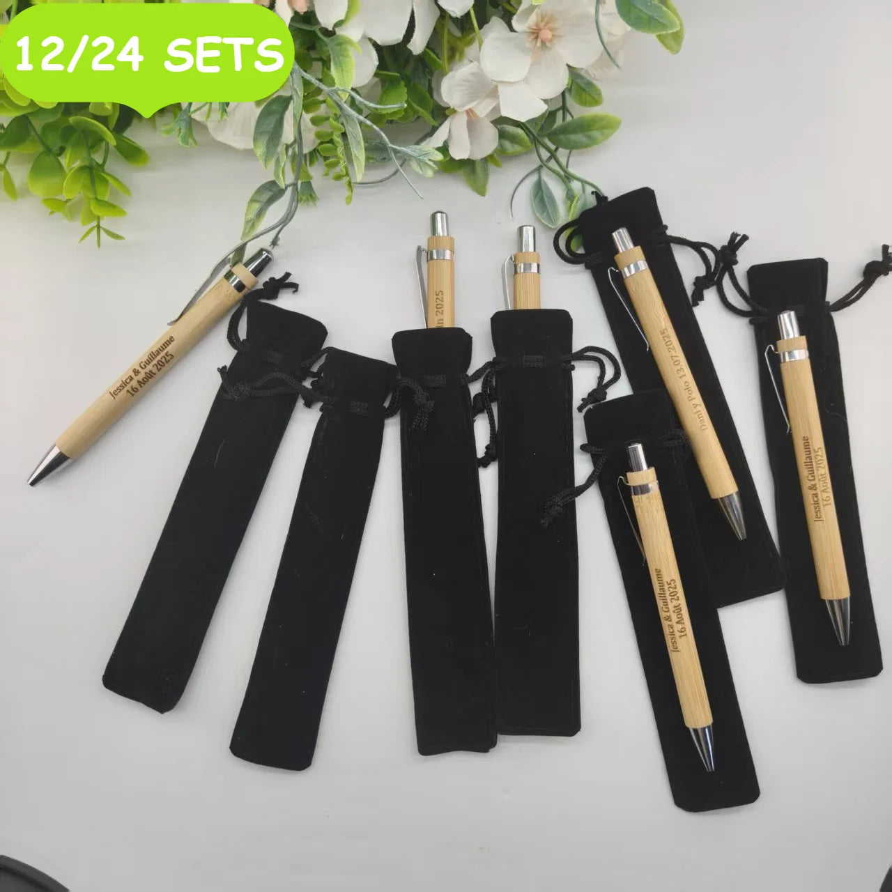 Bamboo Ballpoint Pens 12/24 Sets