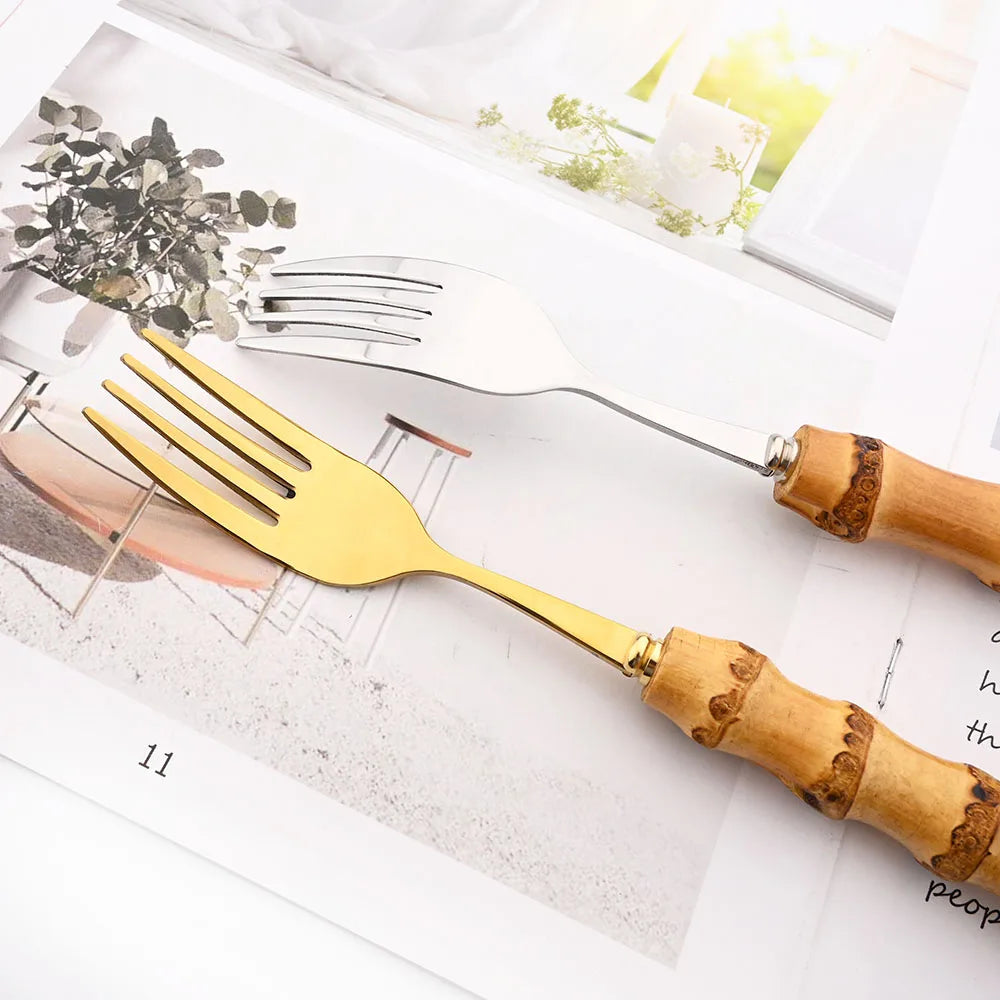 Bamboo tableware set 4/20pcs