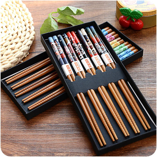 Bamboo Chopsticks 5 pair set