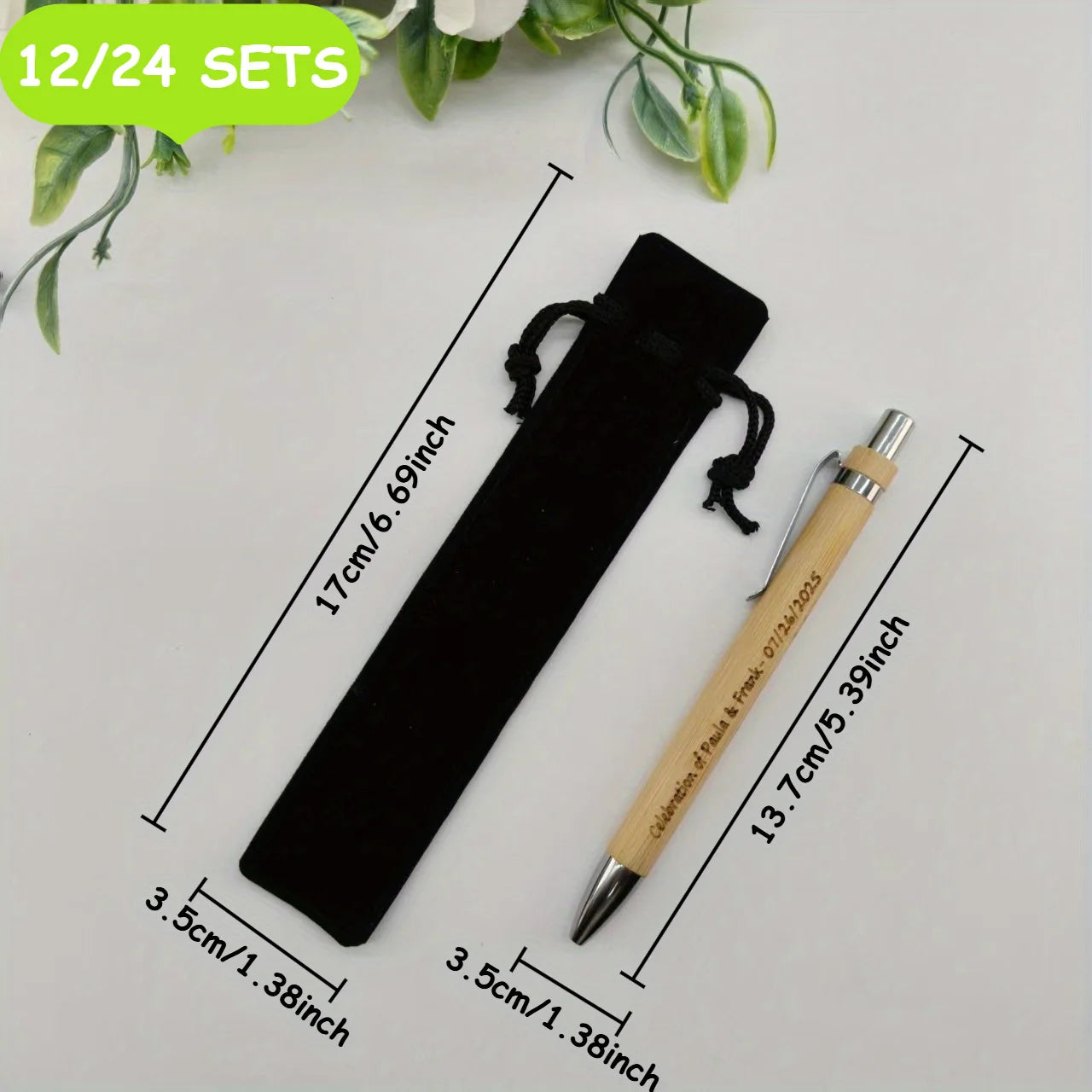 Bamboo Ballpoint Pens 12/24 Sets