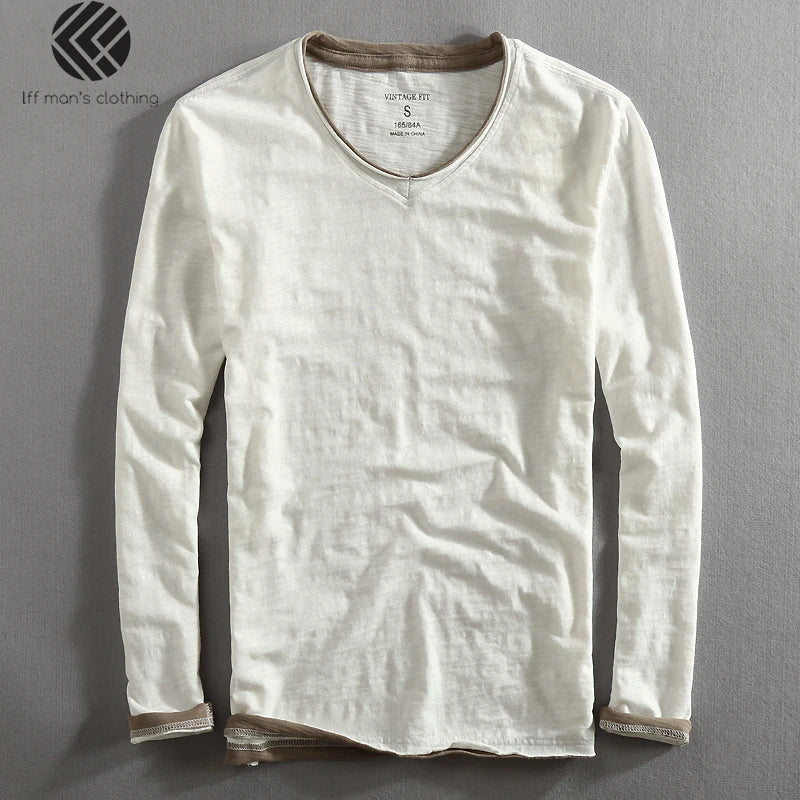 Bamboo Cotton Long Sleeve T-shirt Men