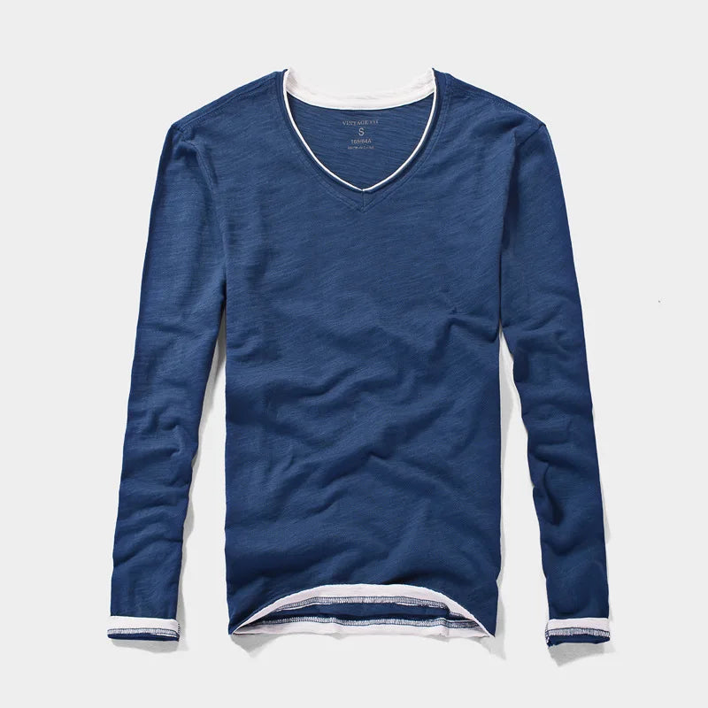 Bamboo Cotton Long Sleeve T-shirt Men