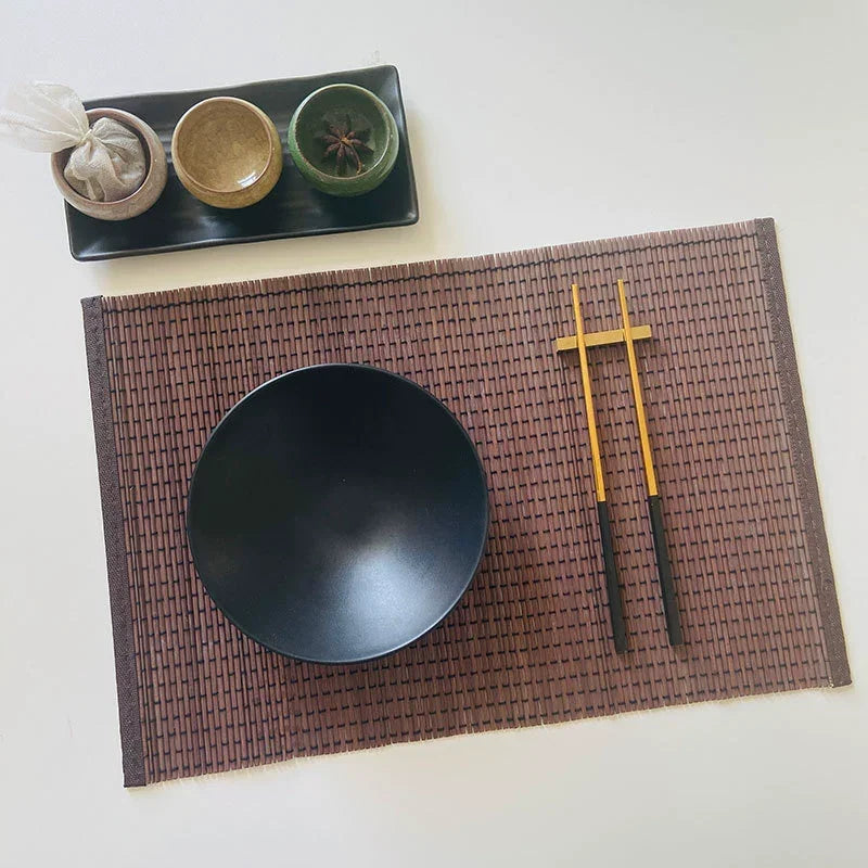 Bamboo Placemats for Dining Table Set of 4
