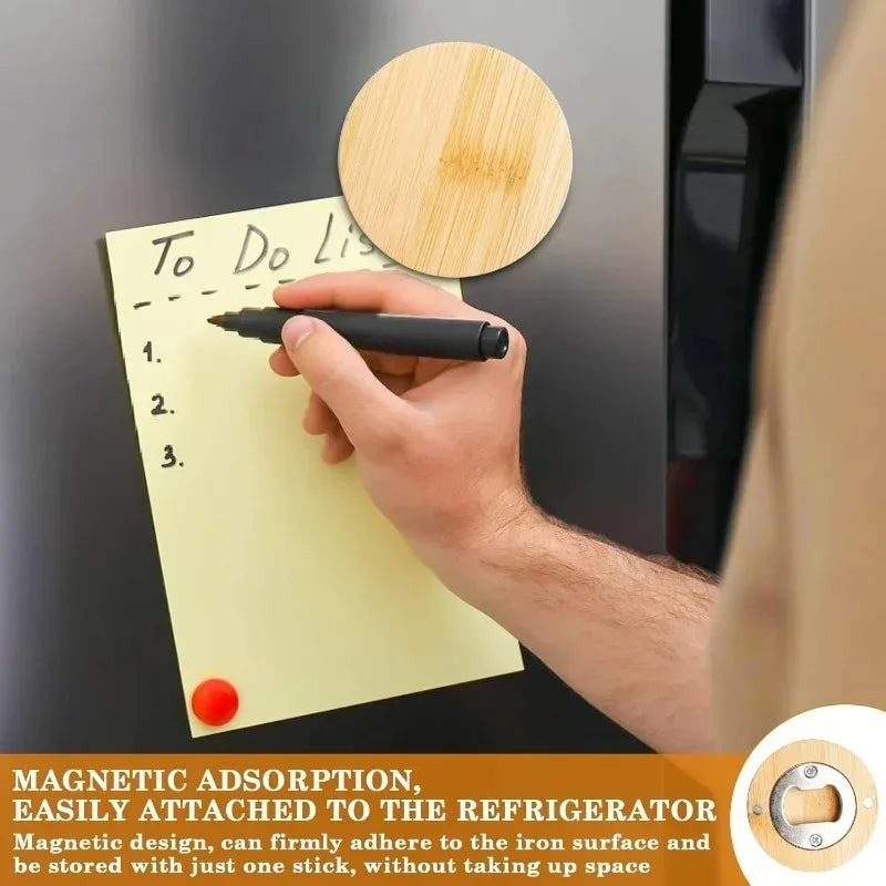 Bamboo Magnetic Bottle Openers  1/3/5/10 pcs