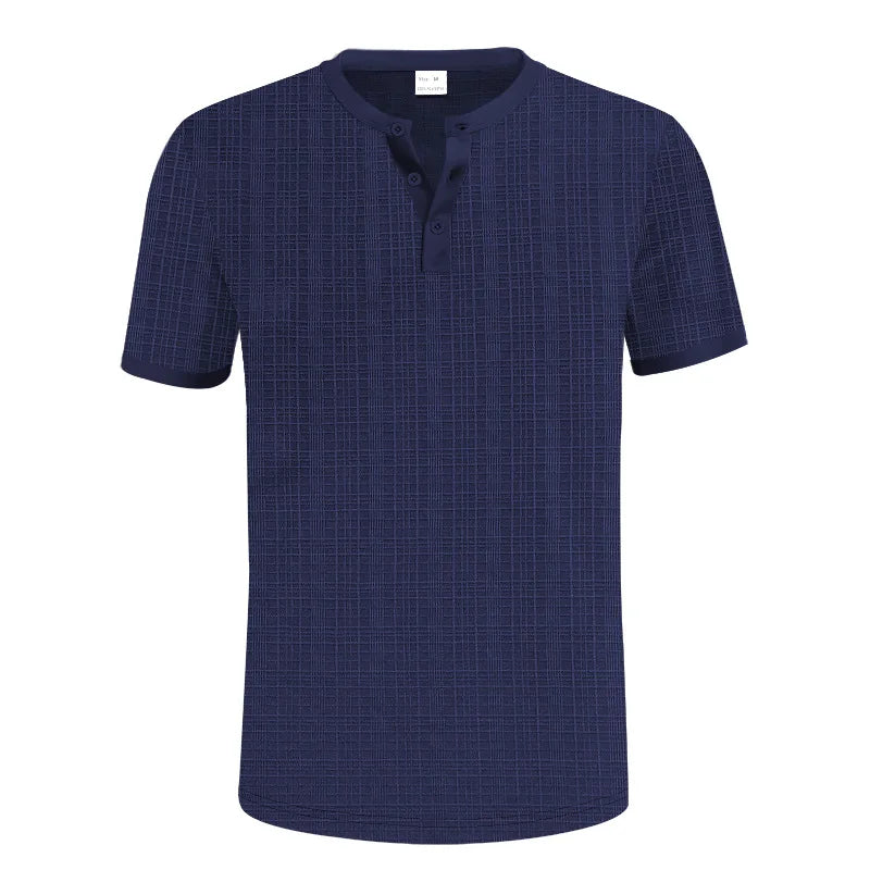 T-shirt men short sleeve imitation hemp bamboo