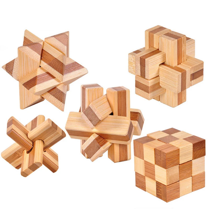 Bamboo Puzzles Game Toy For Adults Kids 11 Types