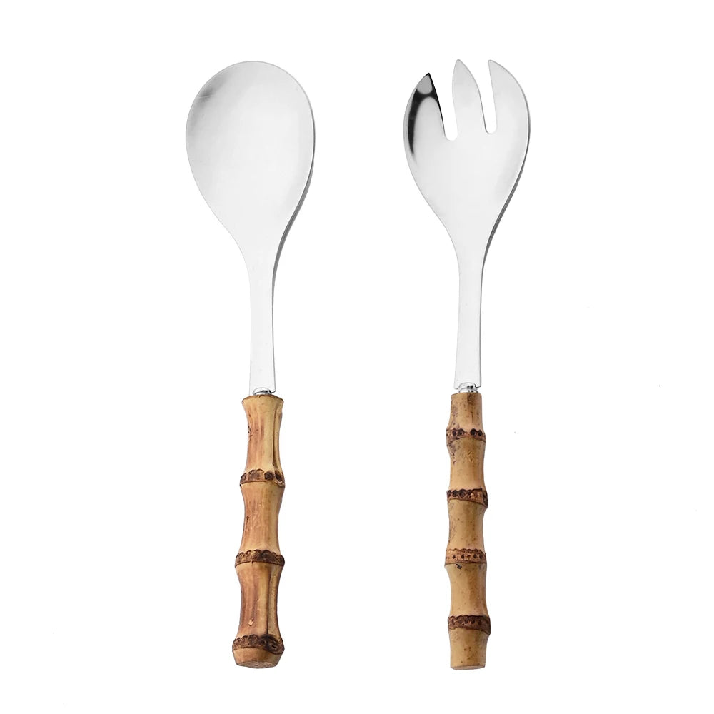 Bamboo Spoon Fork Handle Set 2/4pcs