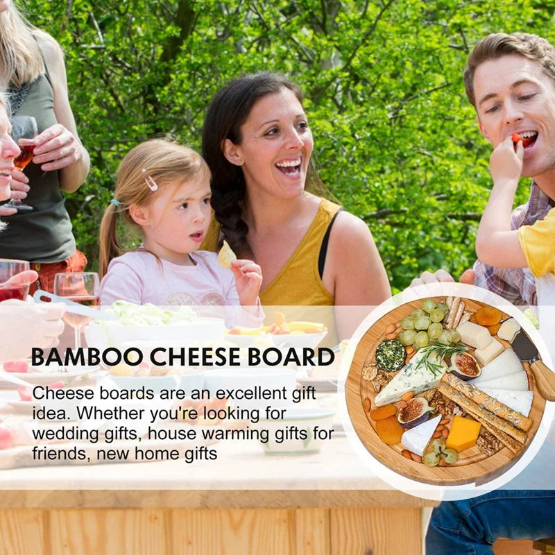 Bamboo Cheese Board Set