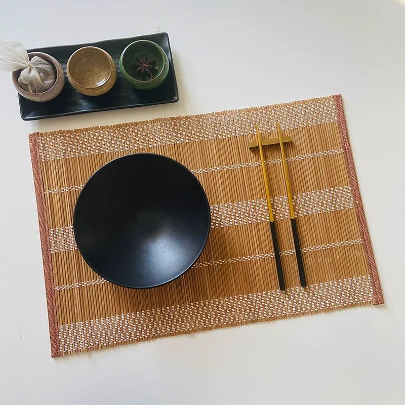 Bamboo Placemats for Dining Table Set of 4