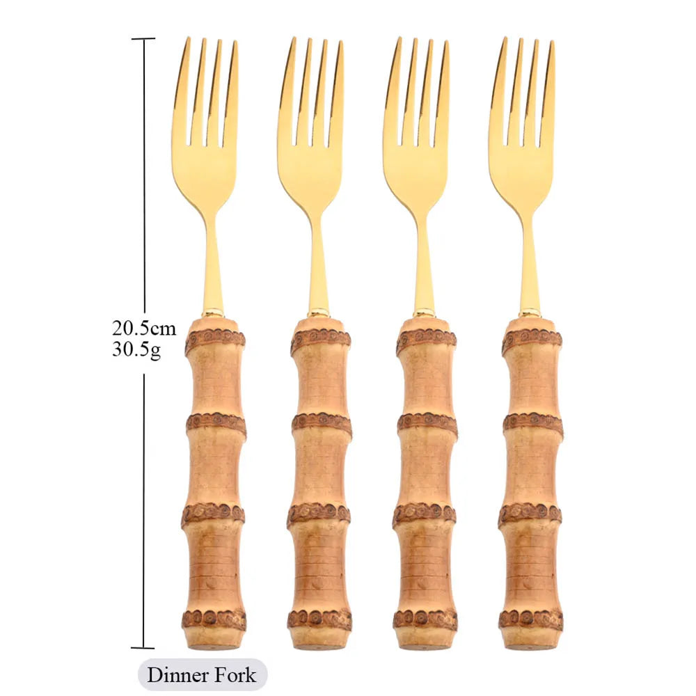 Bamboo tableware set 4/20pcs