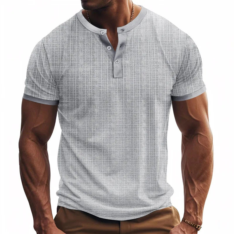 T-shirt men short sleeve imitation hemp bamboo