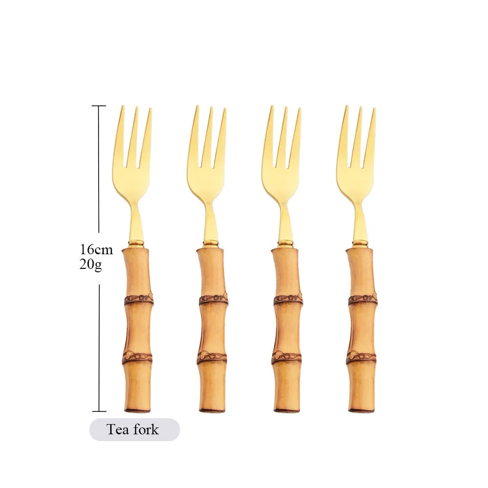 Bamboo tableware set 4/20pcs
