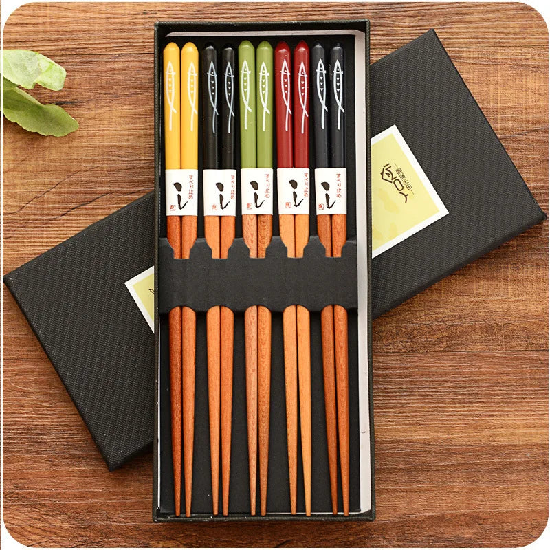 Bamboo Chopsticks 5 pair set