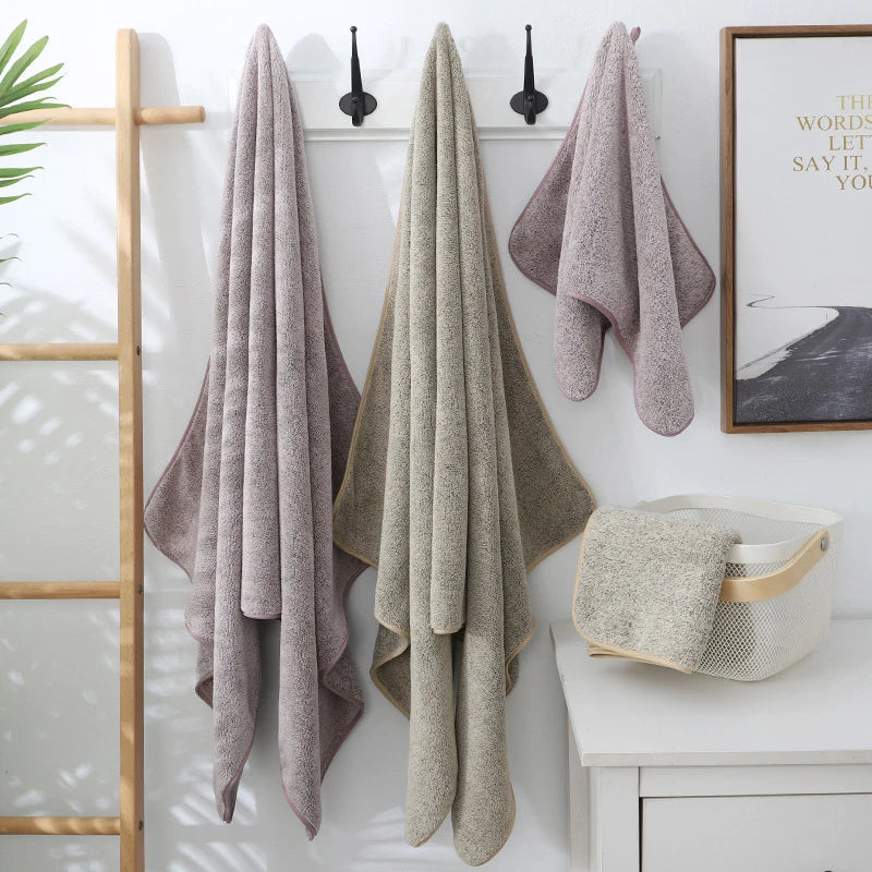 bamboo charcoal fiber bath towel