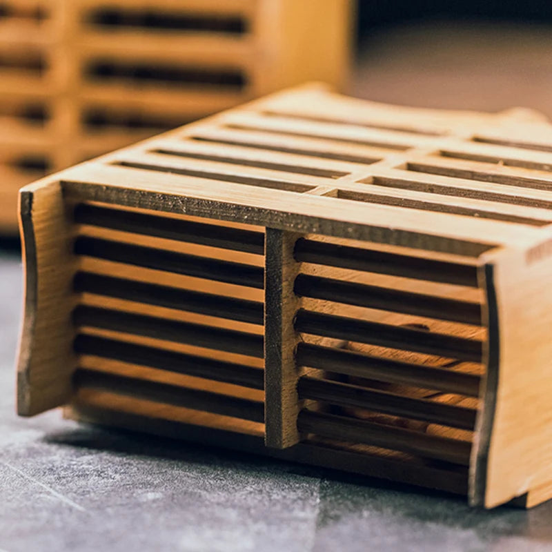 Bamboo Cutlery Storage Rack