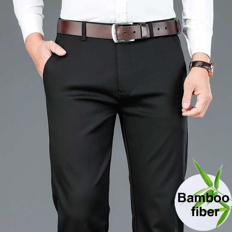 Bamboo Fiber Casual Pants Classic Style Men