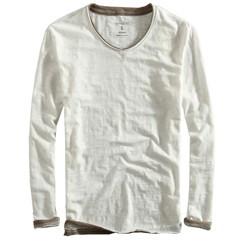 Bamboo Cotton Long Sleeve T-shirt Men
