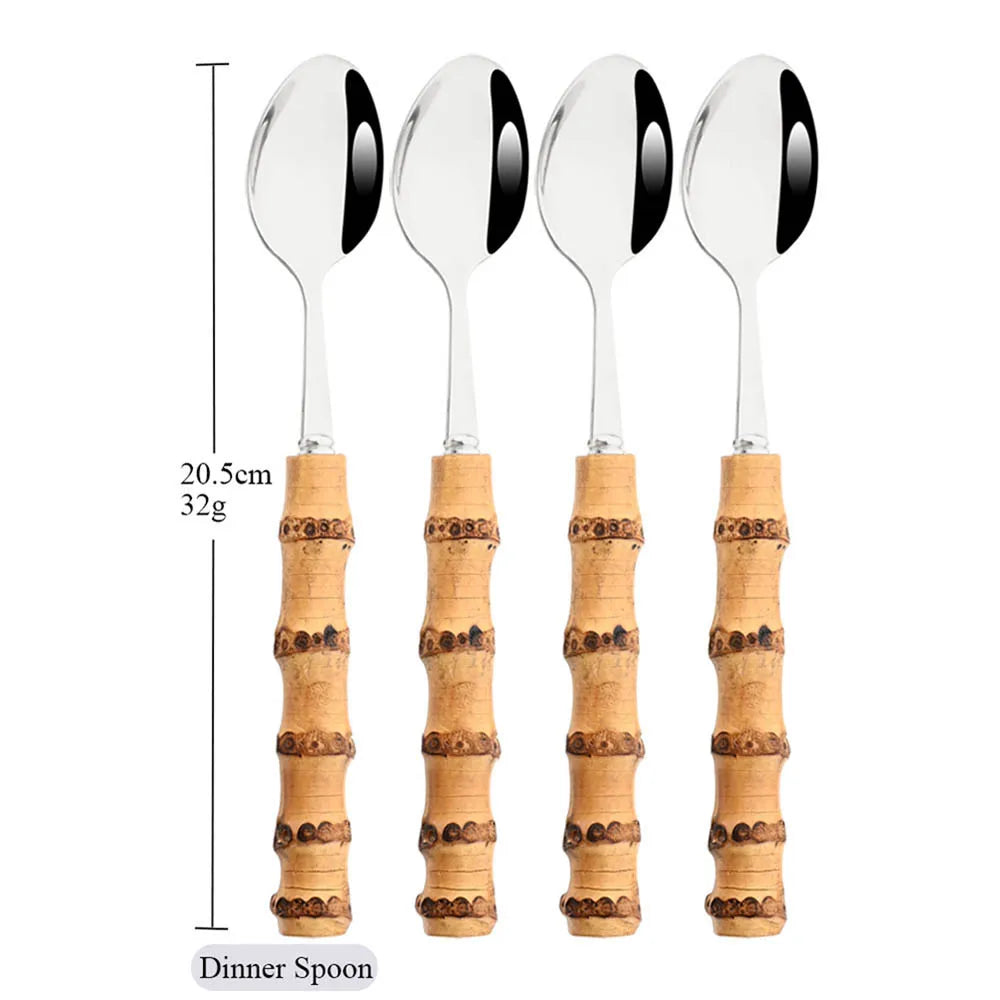 Bamboo tableware set 4/20pcs
