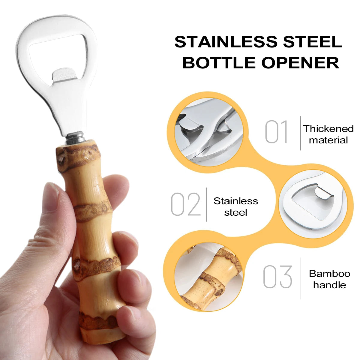 Bamboo bottle opener