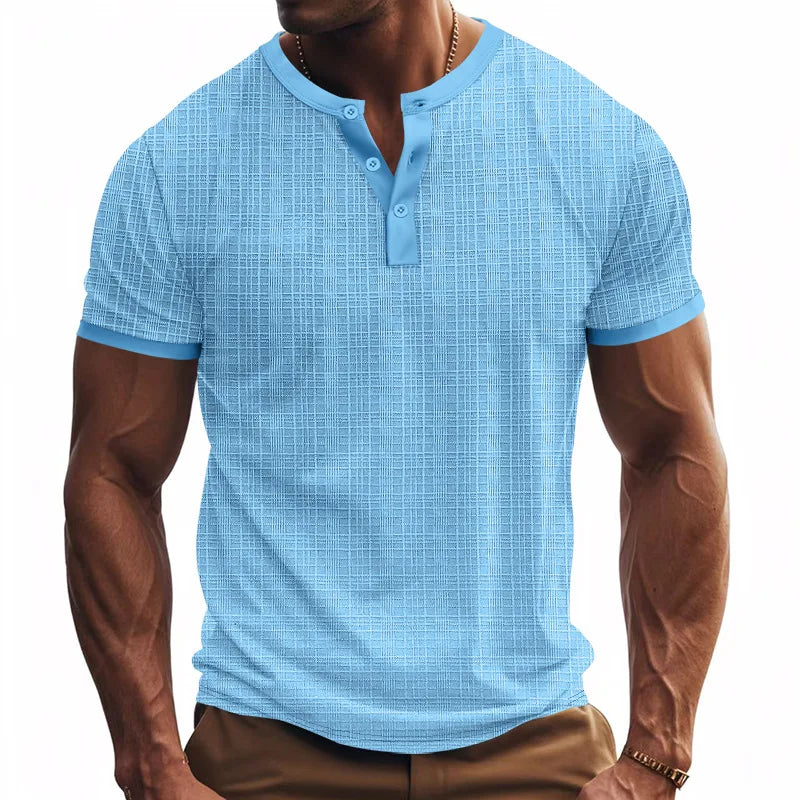 T-shirt men short sleeve imitation hemp bamboo