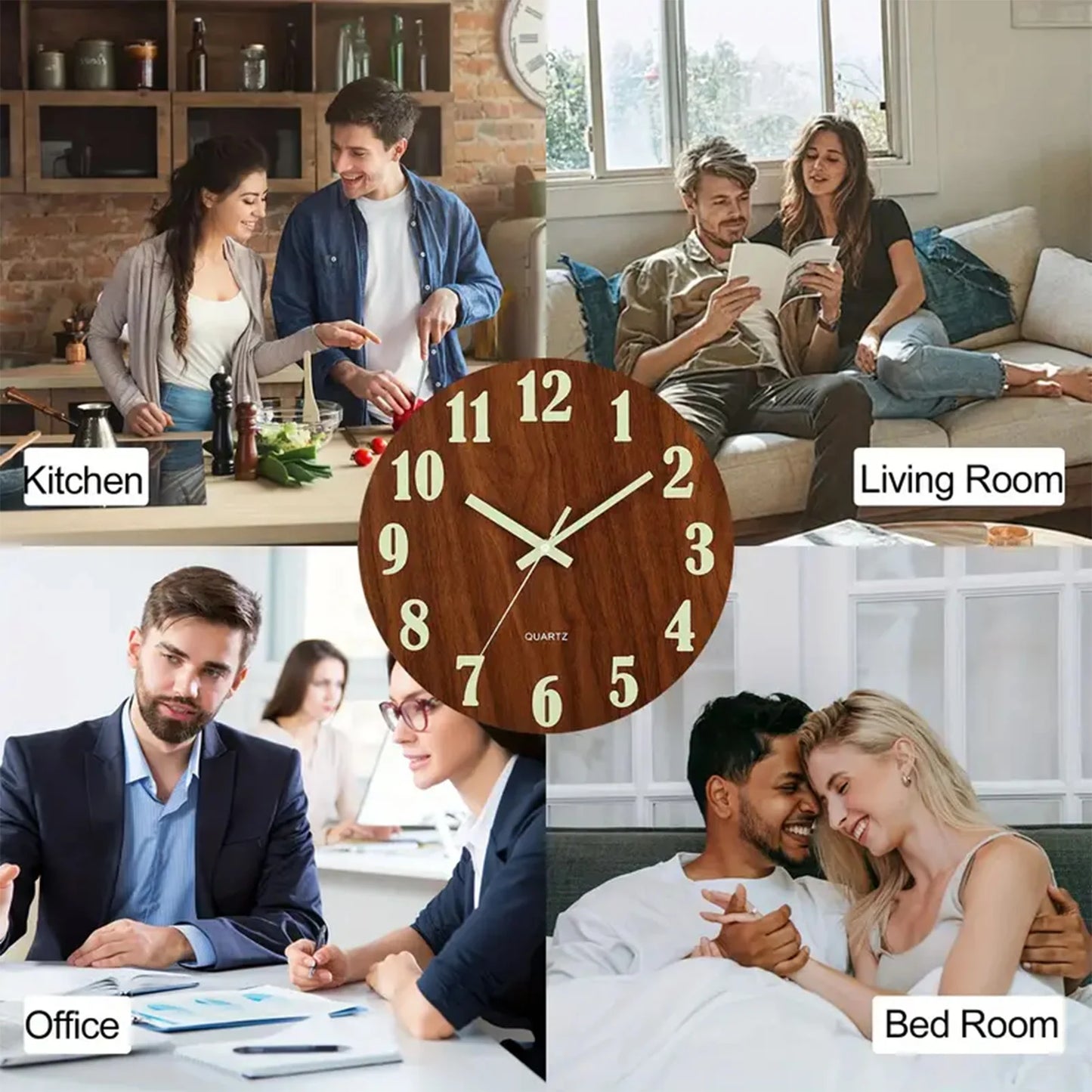 Wooden Wall Clock 12 inch